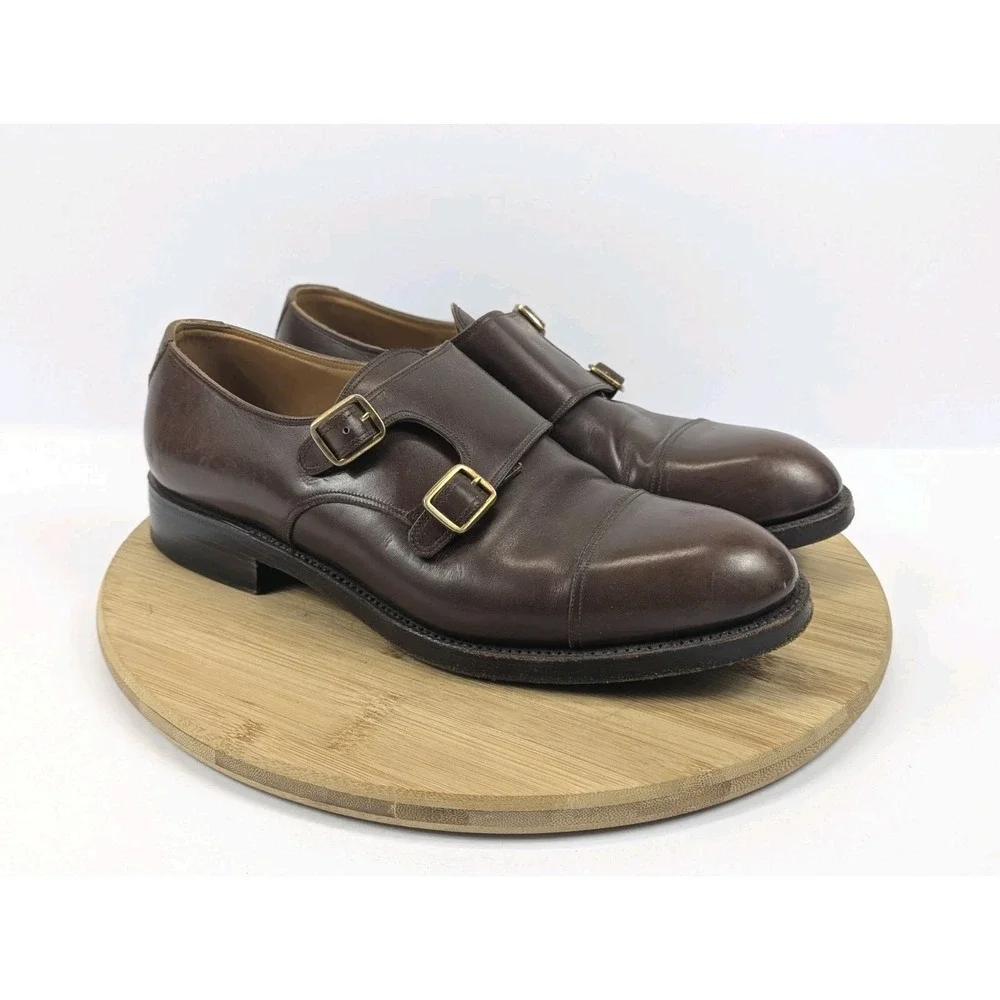 Pepe Albaladejo Dress Shoes Mens 9 EE Brown Double‎ Monk Mallorca Leather Spain